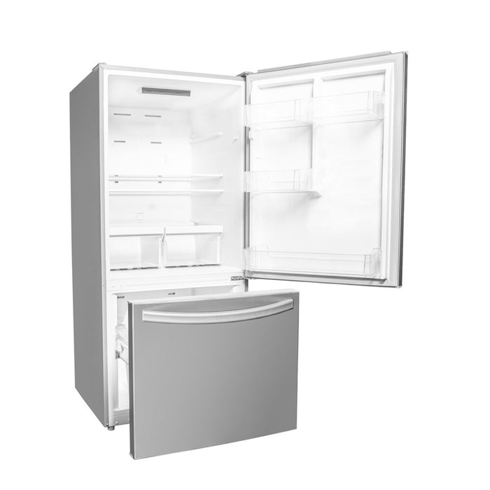 Danby Designer 29.5\" 18.7 Cu. Ft. Bottom Mount Apartment Fridge - Stainless Steel - DBM187E1SSDB