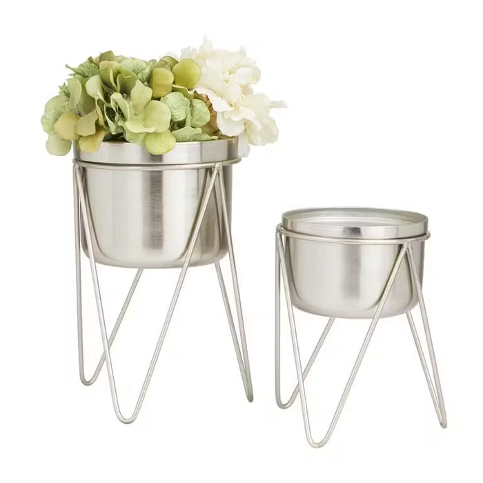Metal 7\" Planter - Set of 2