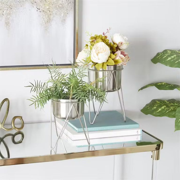 Metal 7\" Planter - Set of 2