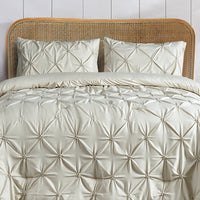 Gardenia Wynd 3-Piece King Comforter Set - Oatmeal 