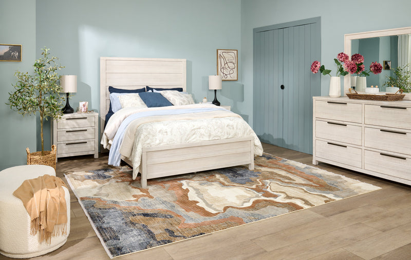 Haven Bedside 3-Drawer Nightstand with USB Port, 26\"W x 28\"H - White