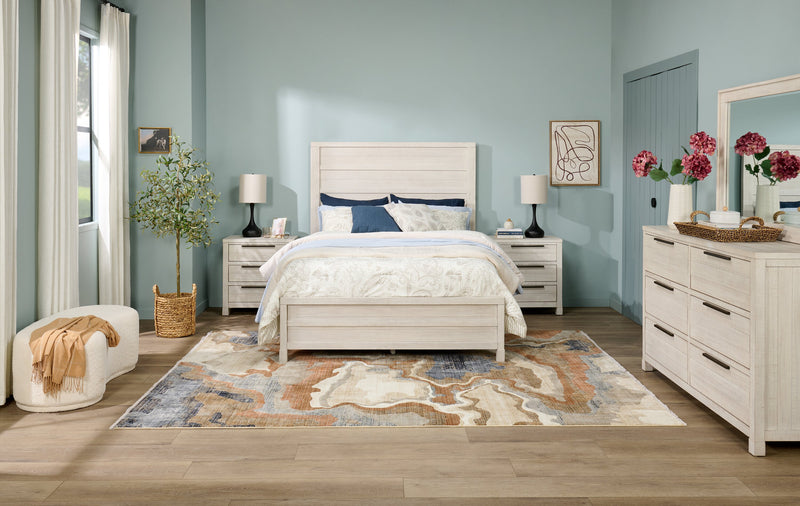 Haven Bedside 3-Drawer Nightstand with USB Port, 26\"W x 28\"H - White