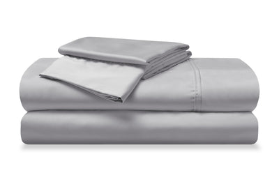 BEDGEAR Hyper-Cotton™ 4-Piece Queen Split Head Sheet Set - Light Grey | Ensemble de draps Hyper-CottonMC de BEDGEAR 4 pièces pour grand lit à tête divisée - gris clair