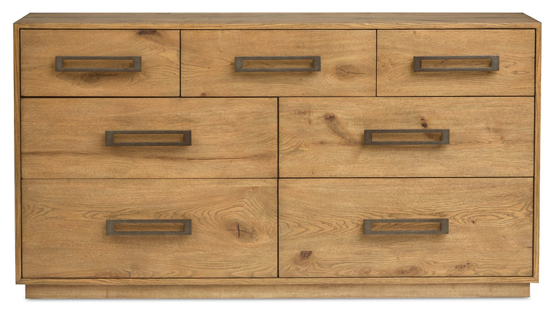 Scott Living Henri 6pc Bedroom Set with Bed, Dresser, Mirror & Nightstand, Wood, Brown - Queen Size