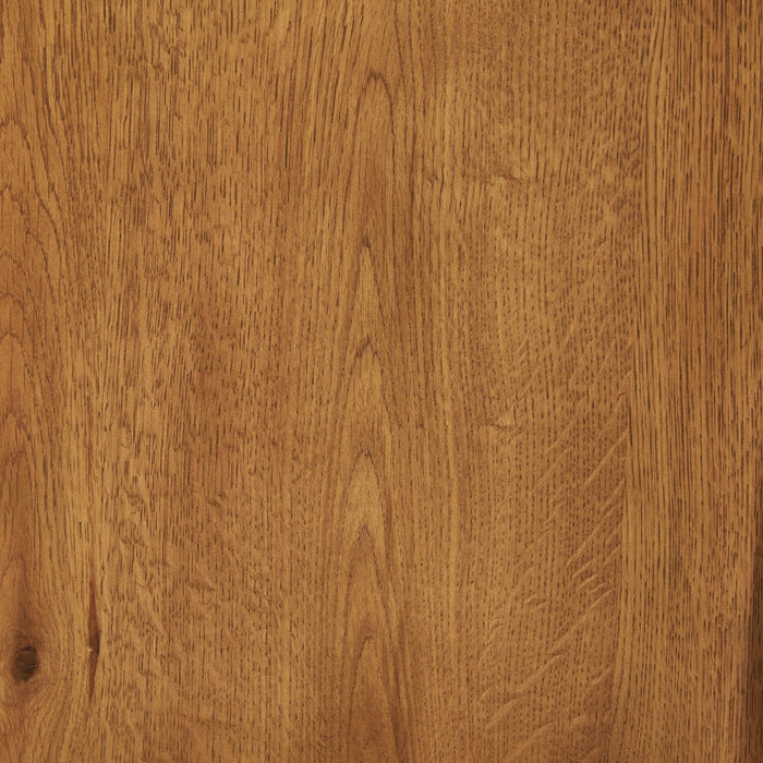 Scott Living Henri Dining Table with 66-84\"W Extension, Wood, Trestle Base - Brown