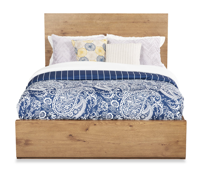 Scott Living Henri 5pc Bedroom Set with Bed, Dresser & Mirror, Wood, Brown - Queen Size