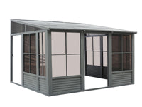 Gazebo Penguin Florence - Wall Mounted Solarium 8x16 Metal Roof