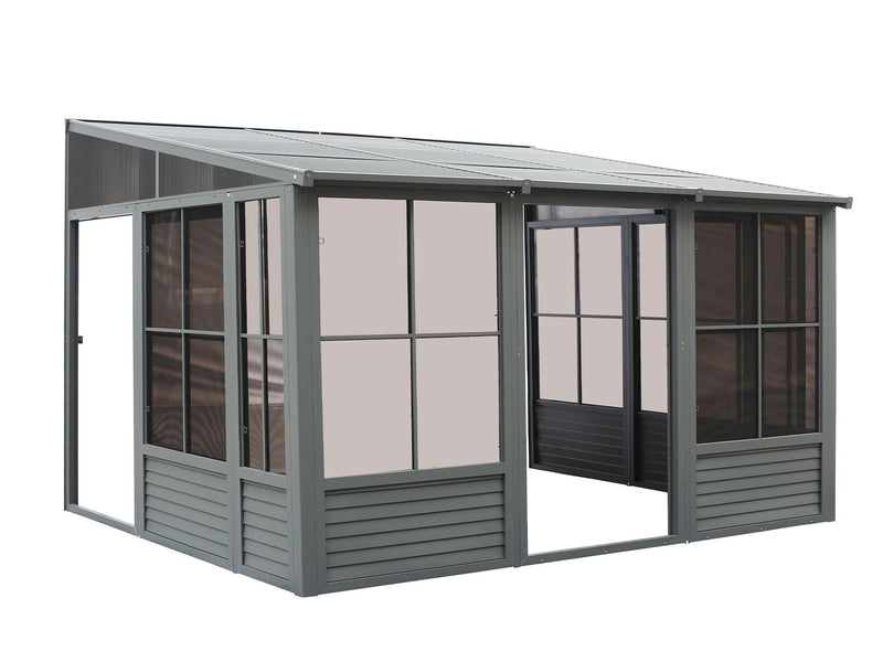 Gazebo Penguin Florence - Wall Mounted Solarium 8x16 Metal Roof