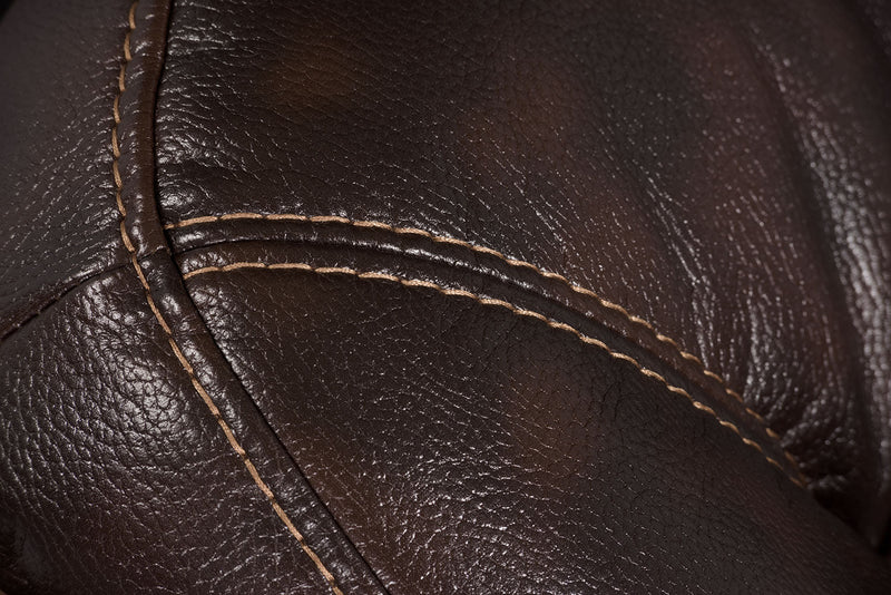 Leo 41\" Leather-Look Fabric Rocker Reclining Chair - Walnut Brown