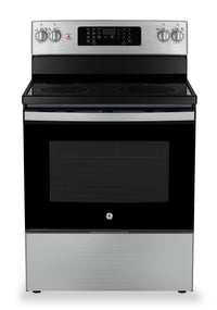 GE 5 Cu. Ft. Electric Range with Self Clean and 4 Burners - Stainless Steel - JCB830STSS 