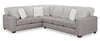 Koda 2-Piece Chenille Left-Facing Sectional - Plush Paloma