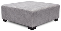 Koda Chenille Ottoman - Plush Paloma 