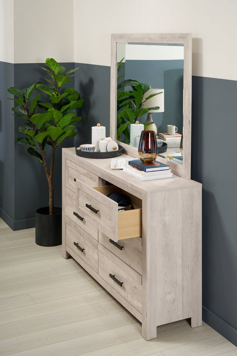 Lark Bedroom 6-Drawer Dresser, 58\"W x 35\"H - Rustic White