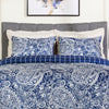 Lochlan 3-Piece King Comforter Set - Navy and White