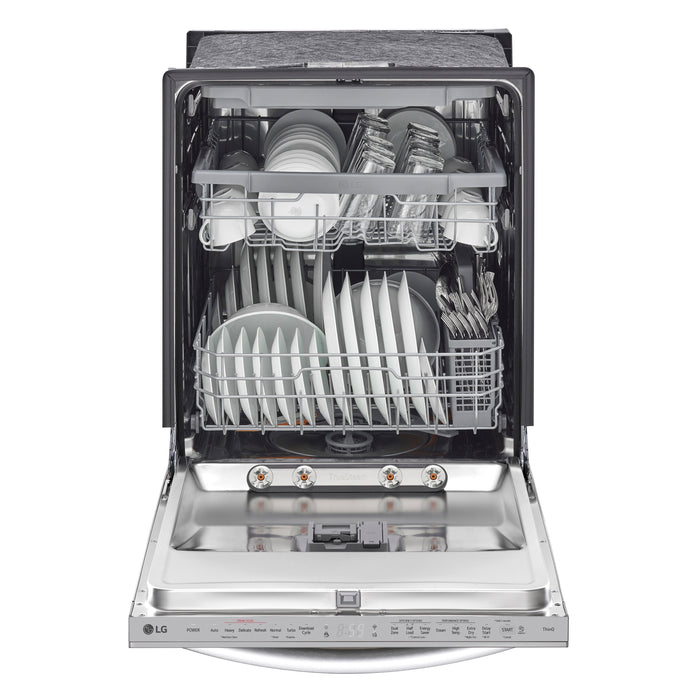 LG 24\" 46 dBA Built-In Top-Control Smart Dishwasher with QuadWash® - Smudge Proof Stainless Steel - LDTS5552S