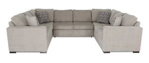 Legend 3-Piece Chenille Sleeper Sectional Sofa - Platinum