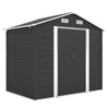 Outsunny 7.5' X 6.5' Outdoor Storage Shed With Double Doors, Dark Grey