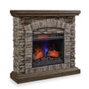 Montana 43.5” Rustic Electric Fireplace - Grey Stone