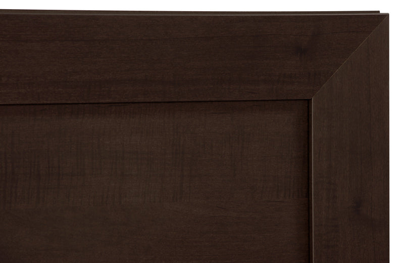 Yorkdale 12-Drawer Platform Bed with Headboard & Storage Frame, Made in Canada, Brown - Full Size