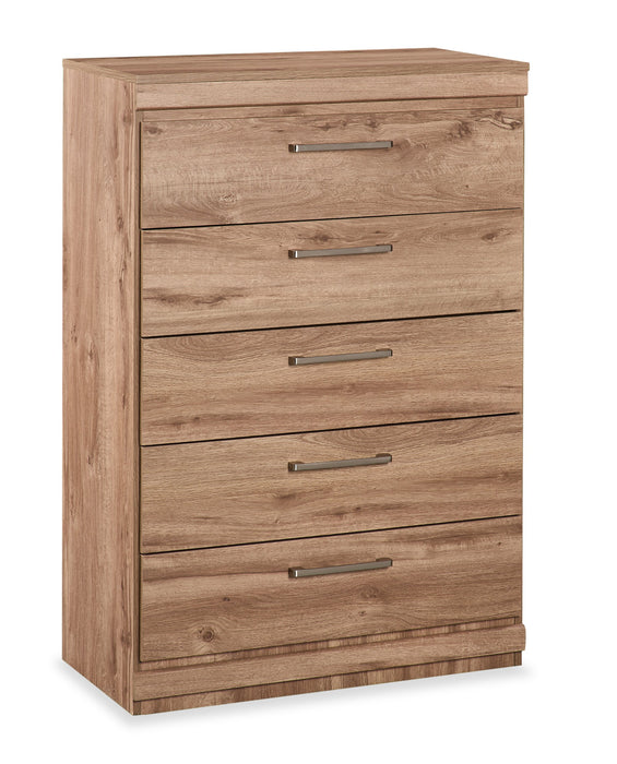 Oakley Bedroom Chest of Drawers, 5-Drawer, 31\"W x 45\"H, Made in Canada - Natural