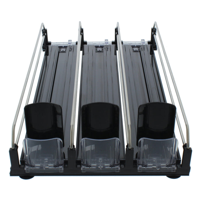 Zephyr 11.5\" Drink Caddy Beverage Centre  with 3 Rows - Black - PRDC-C03