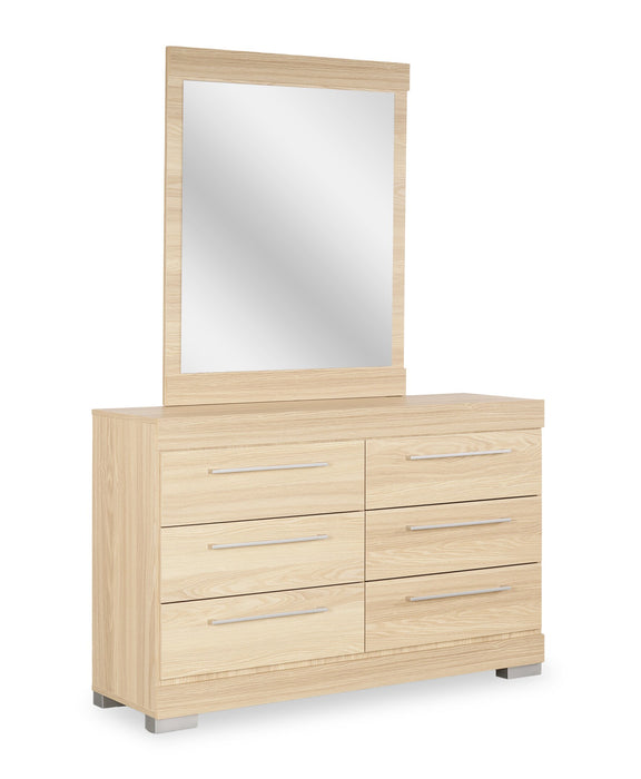 Riley Bedroom Dresser Mirror, Made in Canada - Natural