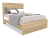 ["Riley Panel Bed with Headboard & Frame for Kids, Made in Canada, Natural - Full Size"]
