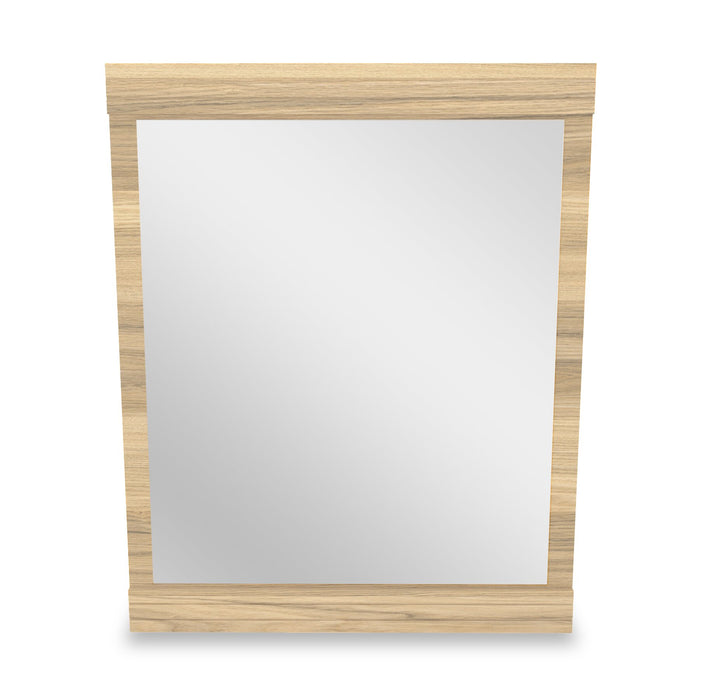 Riley Mates Bed 5pc Set with Bookcase Headboard, Dresser & Mirror, Natural - Full Size