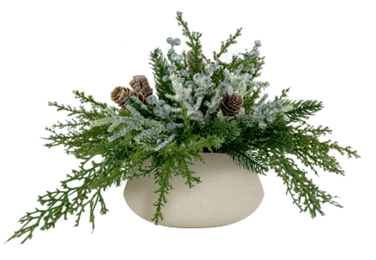 Kort & Co. Pine Berry in Grid Pot 