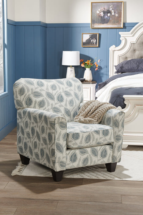 Scarlett 34\" Brockley Willow Multicolour Chenille Fabric Accent Chair with Rolled Arms