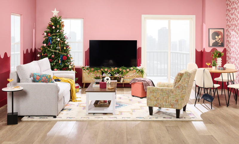 Shadow 82.5\" Linen-Look Fabric Sleeper Sofa with Storage and Two Armrest Pillows - Grey