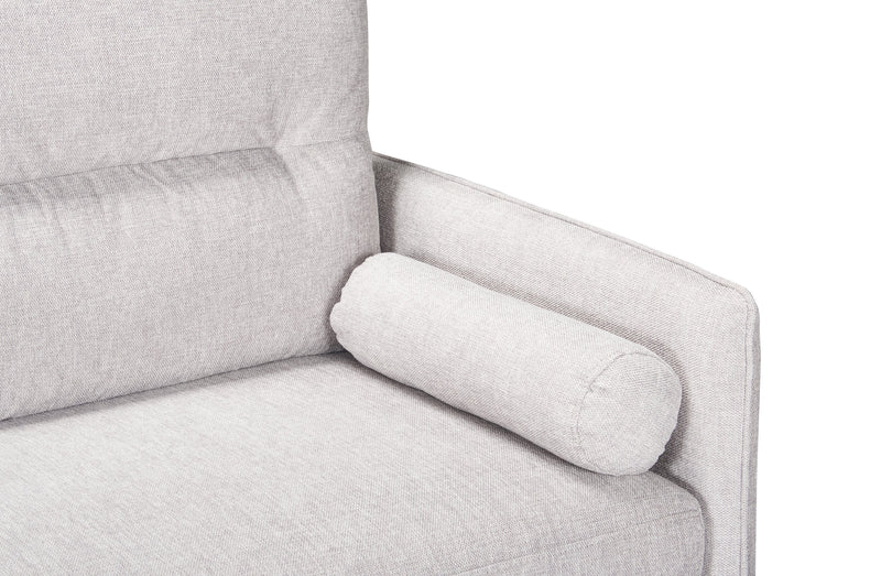 Shadow 82.5\" Linen-Look Fabric Sleeper Sofa with Storage and Two Armrest Pillows - Grey