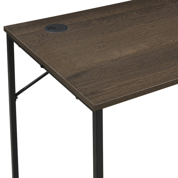 Fraser 39.3\" Office Desk with Cable Management and Adjustable Feet – Walnut 