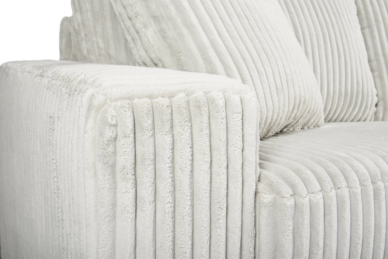 Willow 66\" Light Grey Fabric Loveseat with Track Arms and Reversible Seat and Back Cushions