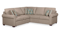 Scott Living Haven 3-Piece Left-Facing Taupe Chenille Fabric Sleeper Sectional 