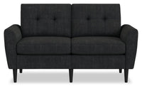 BLOK Modular Flared Arm Loveseat – Charcoal 