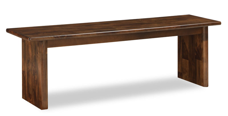 Vale 6pc Dining Set with Table, Bench & 4 Chairs, Wood, 72\"W - Brown & Beige