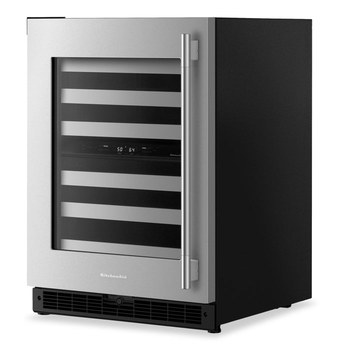 KitchenAid 24\" Undercounter Wine Cooler – Stainless Steel - KUWL324SSB