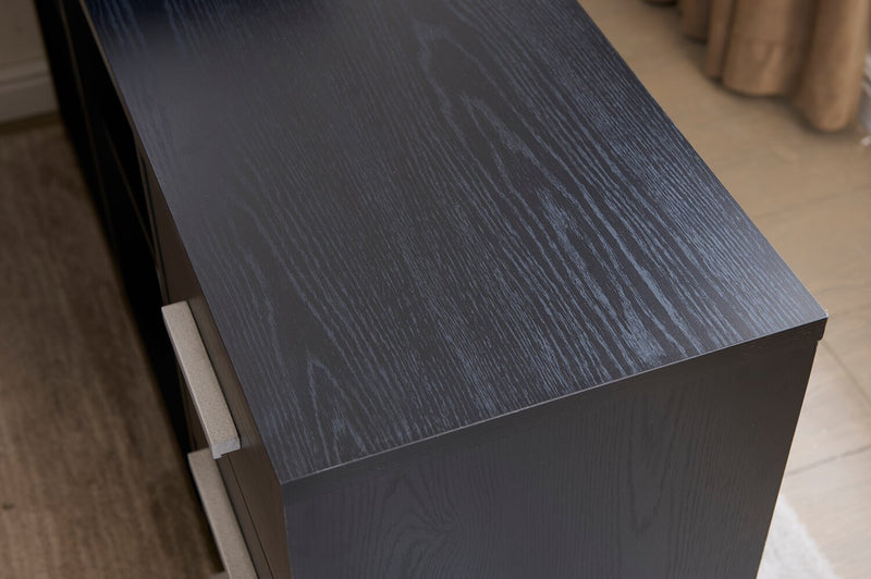 Owen 55\" Reversible Corner Office Desk with 4-Drawers & Cubbies – Black