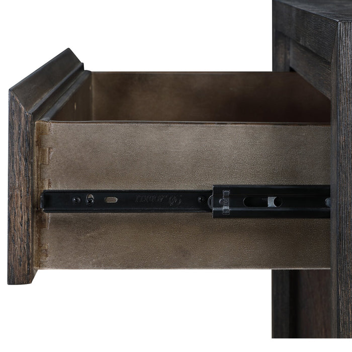 Zelda 24\" End Table with Storage and Shelf – Warm Mocha