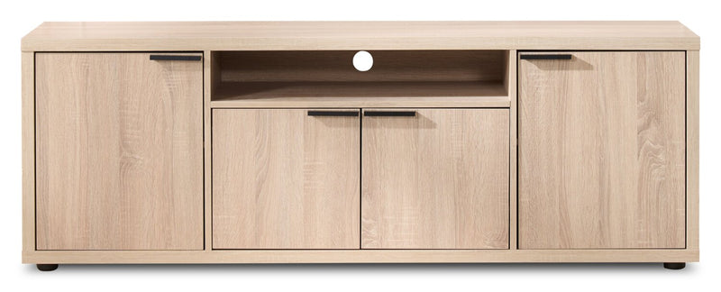 Noren 63\" TV Stand with Storage for TVs up to 70\"- Light Oak