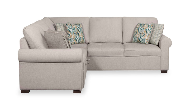Scott Living Haven 3-Piece Chenille Fabric Sleeper Sectional - Grey