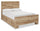 Derekson Storage Bed with 2 Built-In Side Drawers, Natural - Full Size