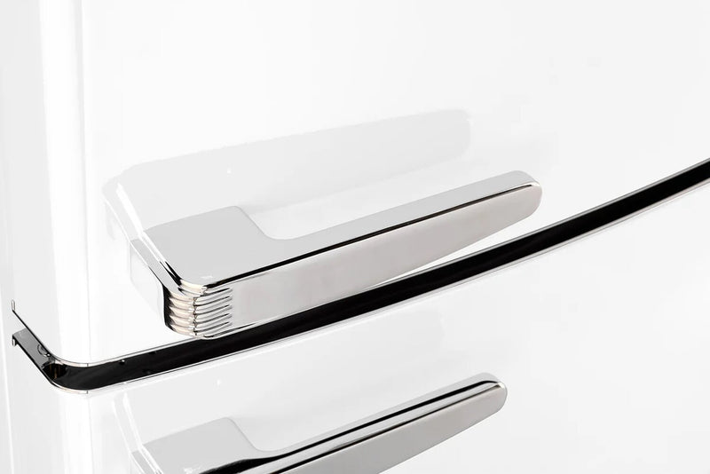 Unique Classic Retro 28\" 17 Cu Ft. Bottom Mount Refrigerator - White - UNQ-455L W AC