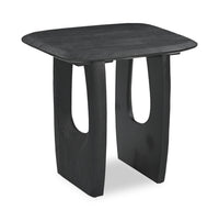 Abbot 25” Modern Solid Wood End Table - Black 