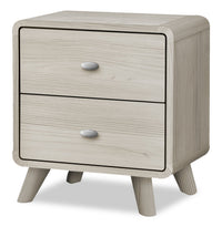 Cami Bedside 2-Drawer Nightstand, Mid-Century Modern, 17