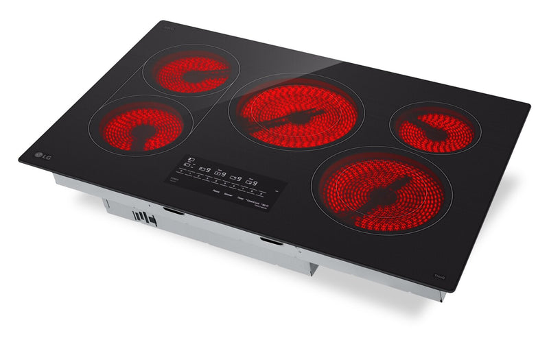 LG 30\" 5-Element Electric Cooktop with UltraHeat™ 3.2kW Element - Black - CBEW3017BE