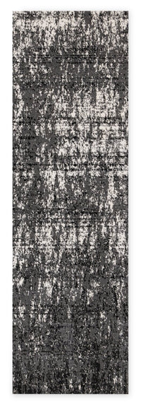 Fresh Washable Grey & White Distressed Rug - 2'0