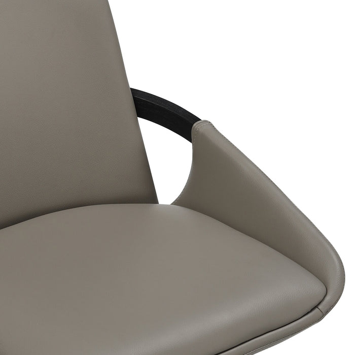 Apex Counter-Height Stool with Swivel Seat, Vegan Leather Fabric, Metal - Taupe