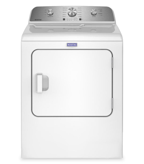 Maytag 4.8 Cu. Ft. Top Load Washer and 7.0 Cu. Ft. Gas Dryer with Wrinkle Prevent Option – White 